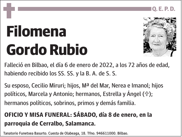 Filomena Gordo Rubio