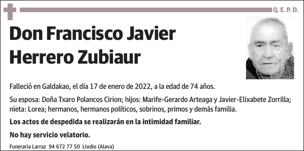 Francisco Javier Herrero Zubiaur