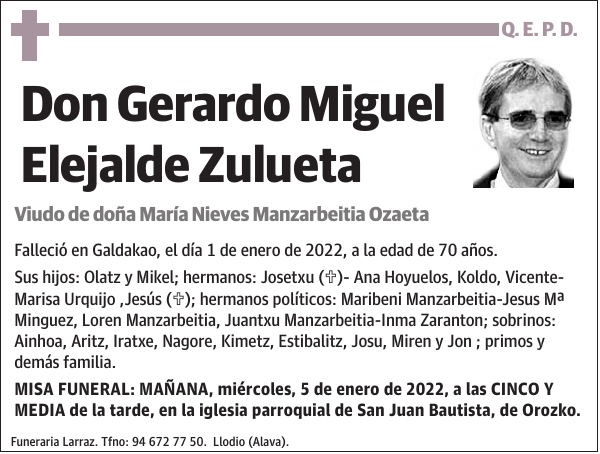 Gerardo Miguel Elejalde Zulueta