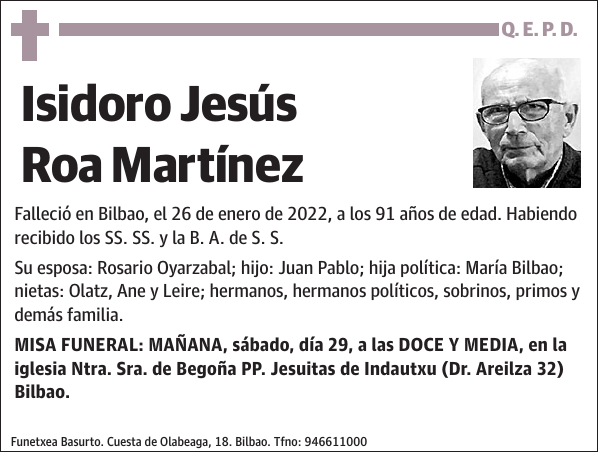 Isidoro Jesús Roa Martínez