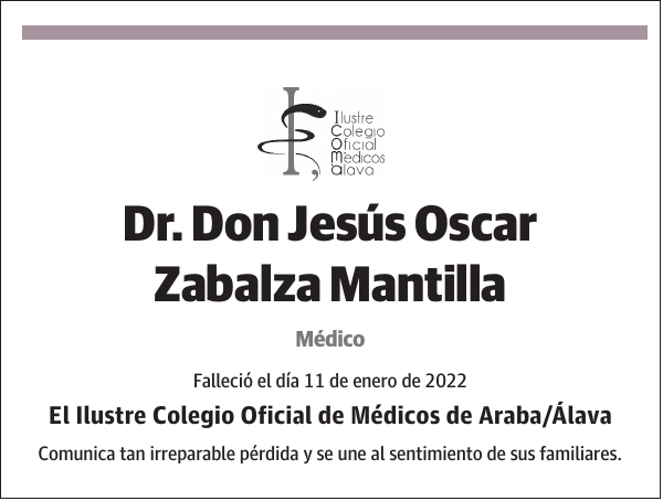 Jesús Oscar Zabalza Mantilla Médico
