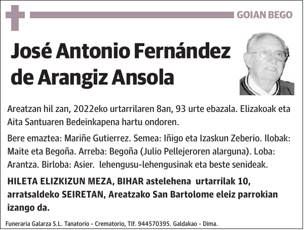 José Antonio Fernández de Arangiz Ansola