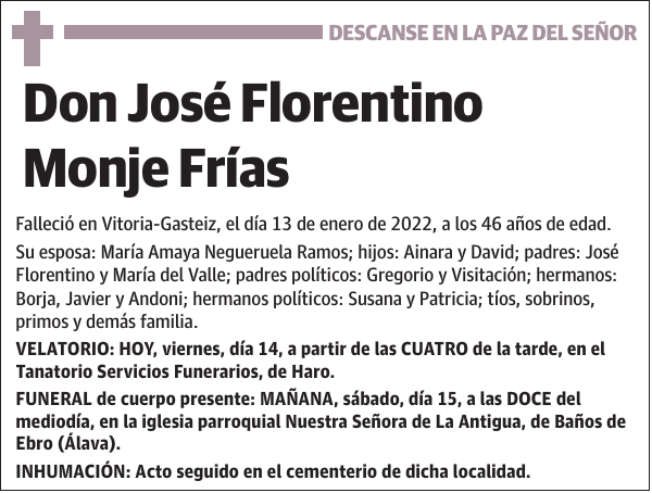 José Florentino Monje Frías