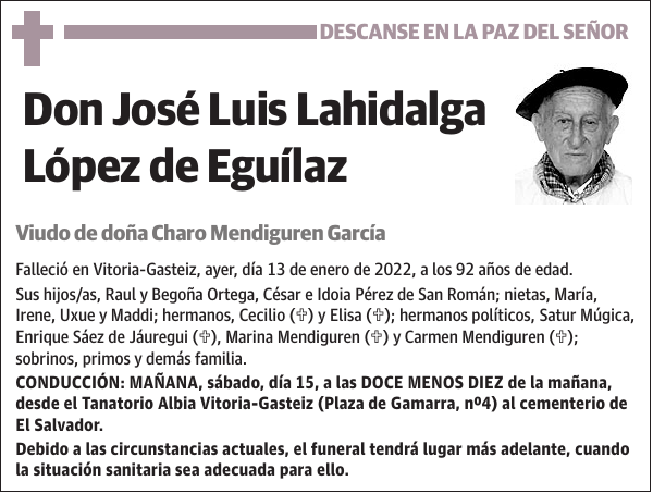 José Luis Lahidalga López de Eguílaz