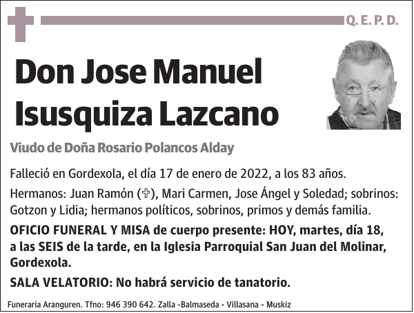 Jose Manuel Isusquiza Lazcano