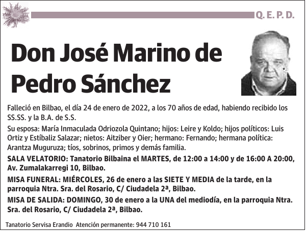 José Marino de Pedro Sánchez