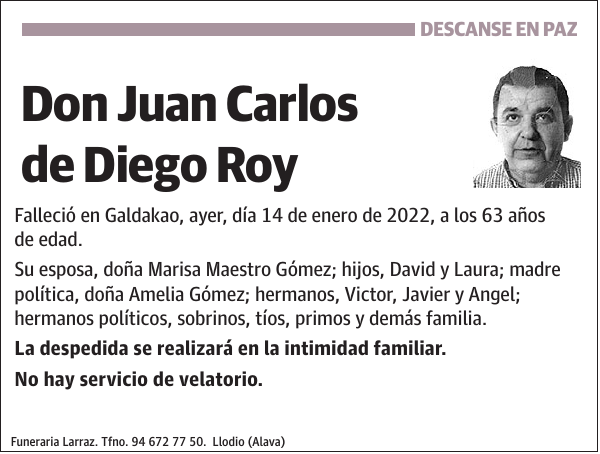 Juan Carlos de Diego Roy