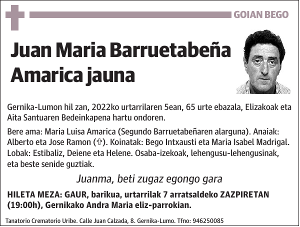 Juan Maria Barruetabeña Amarica