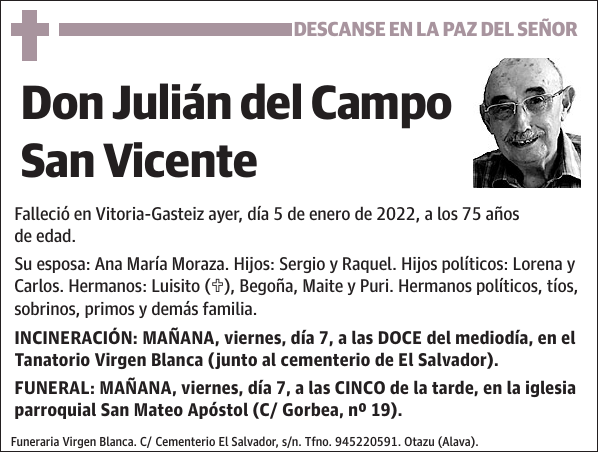 Julián del Campo San Vicente
