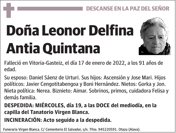 Leonor Delfina Antia Quintana