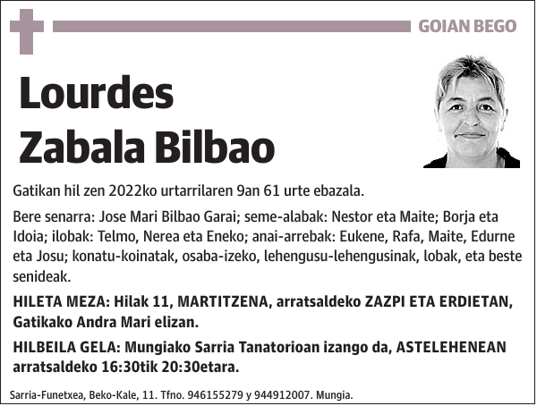 Lourdes Zabala Bilbao Gatikan