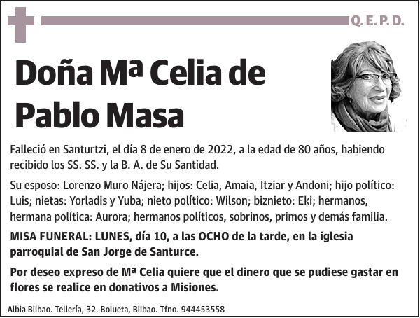 Mª Celia de Pablo Masa