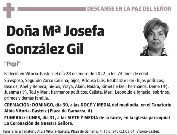 Mª Josefa González Gil