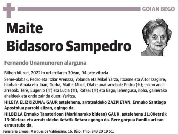 Maite Bidasoro Sampedro