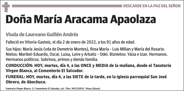 María Aracama Apaolaza