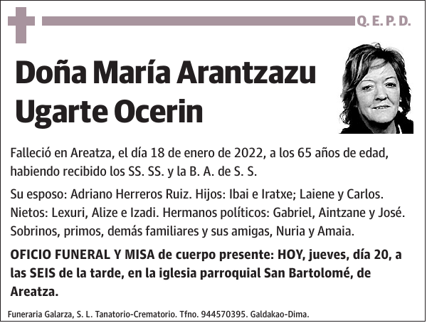 María Arantzazu Ugarte Ocerin