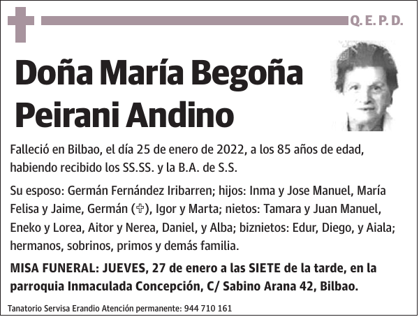 María Begoña Peirani Andino