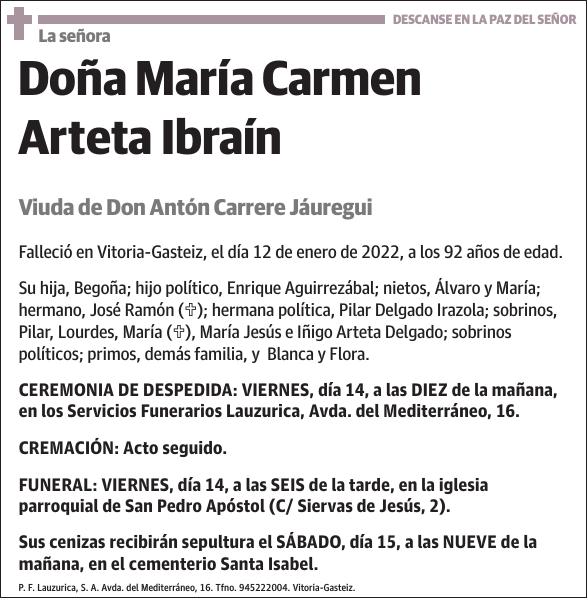María Carmen Arteta Ibraín