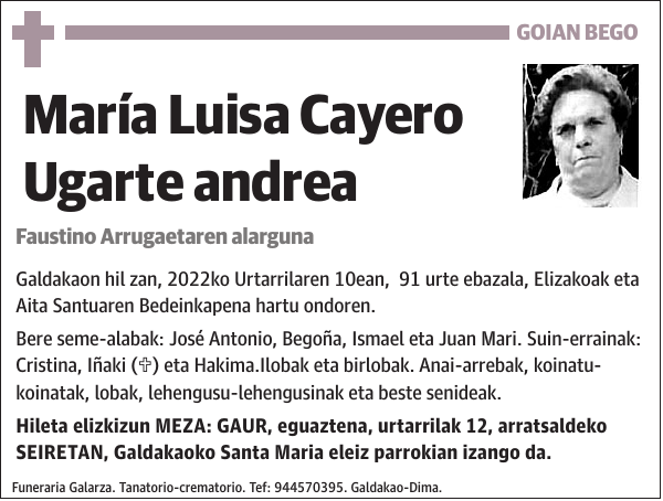 María Luisa Cayero Ugarte