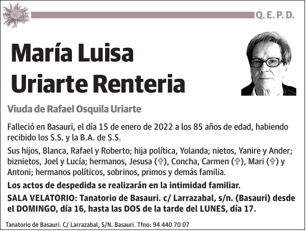 María Luisa Uriarte Renteria