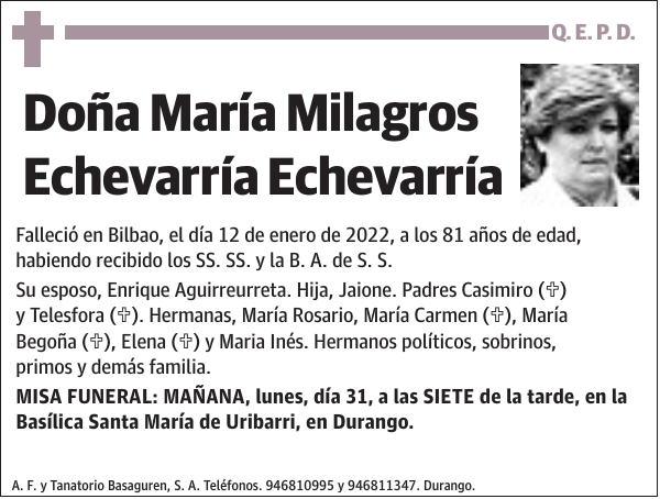 María Milagros Echevarría Echevarría