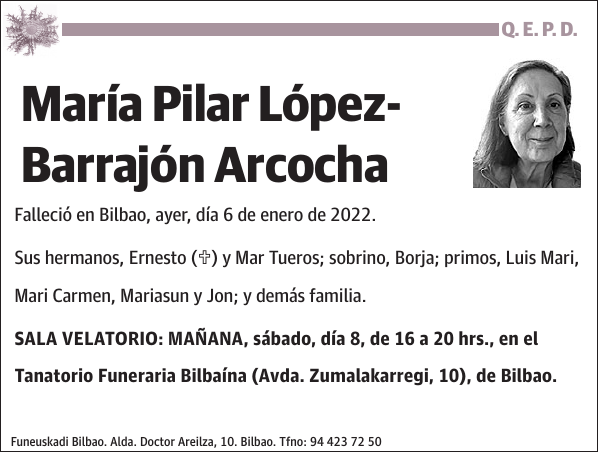 María Pilar López- Barrajón Arcocha