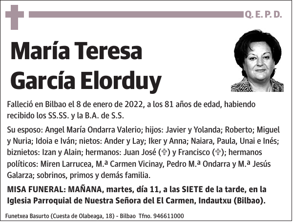 María Teresa García Elorduy