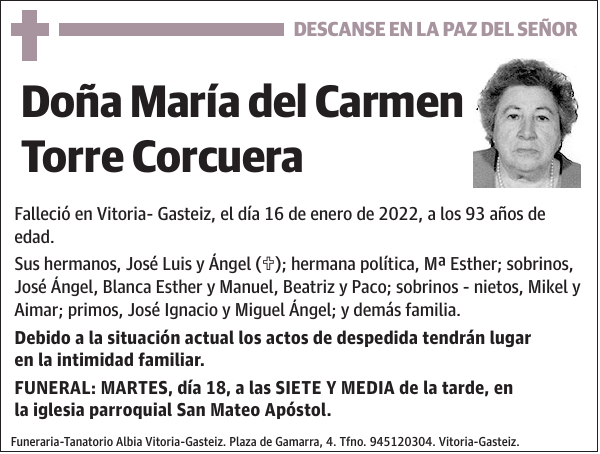 María del Carmen Torre Corcuera