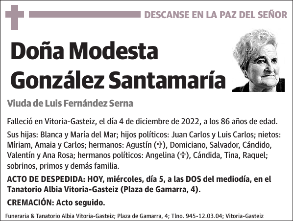 Modesta González Santamaría