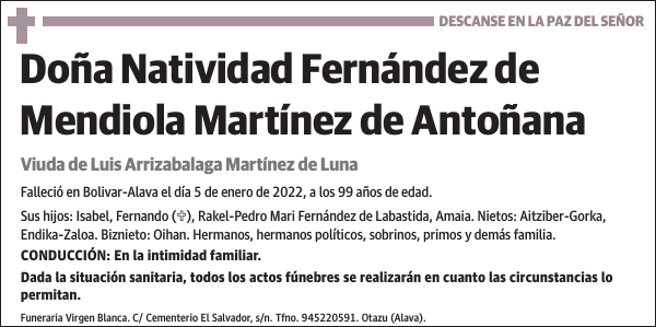 Natividad Fernández de Mendiola Martínez de Antoñana