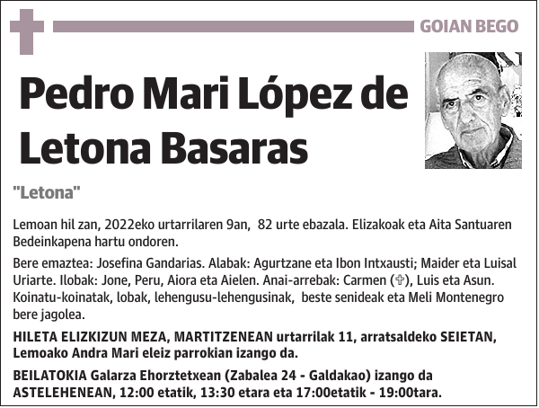 Pedro Mari López de Letona Basaras