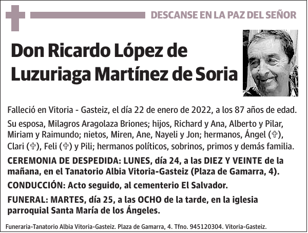Ricardo López de Luzuriaga Martínez de Soria