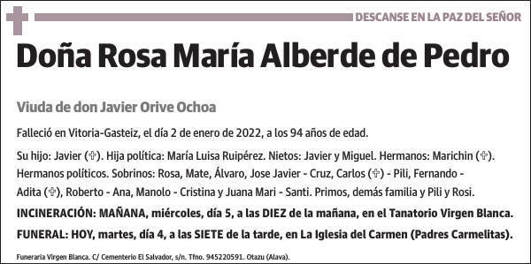 Rosa María Alberde de Pedro