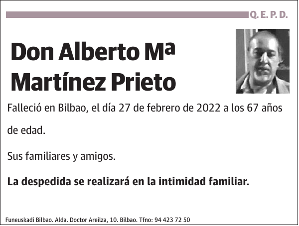 Alberto Mª Martínez Prieto