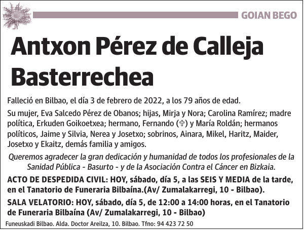 Antxon Pérez de Calleja Basterrechea