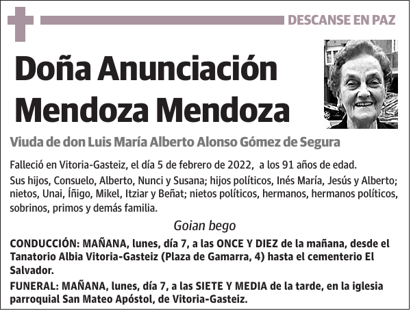 Anunciación Mendoza Mendoza
