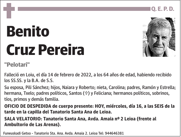 Benito Cruz Pereira 'Pelotari'