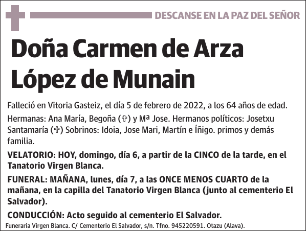 Carmen de Arza López de Munain