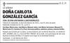 DOÑA  CARLOTA  GONZÁLEZ  GARCÍA