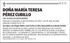 DOÑA  MARÍA  TERESA  PÉREZ  CUBILLO