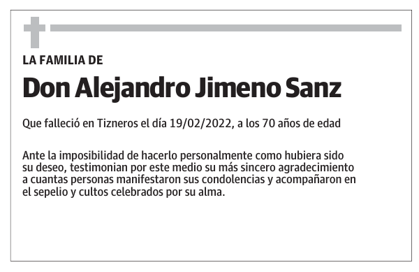 Don Alejandro Jimeno Sanz