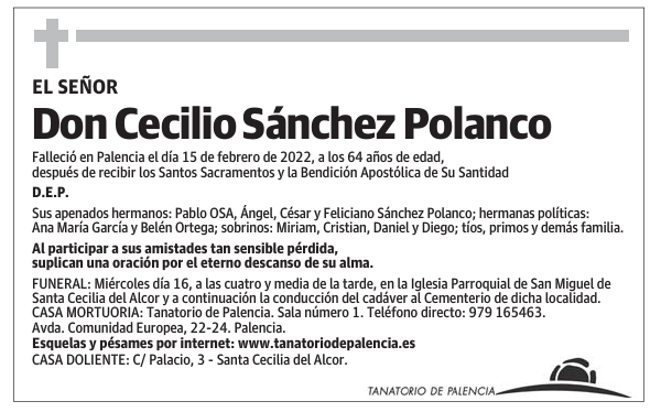 Don Cecilio Sánchez Polanco