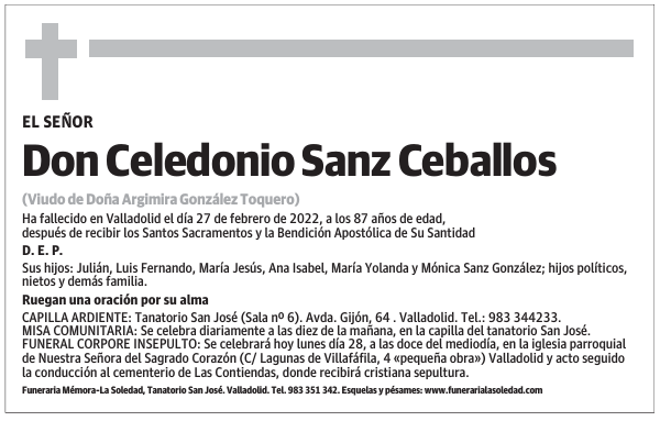 Don Celedonio Sanz Ceballos
