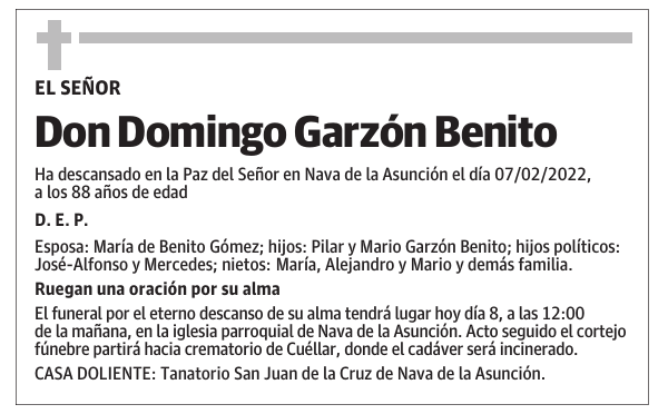 Don Domingo Garzón Benito