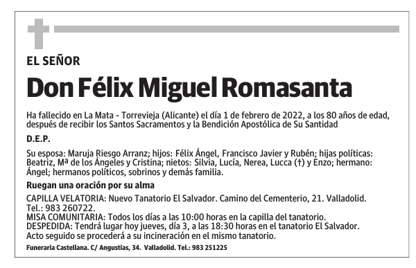 Don Félix Miguel Romasanta
