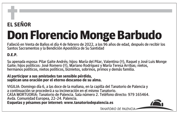 Don Florencio Monge Barbudo