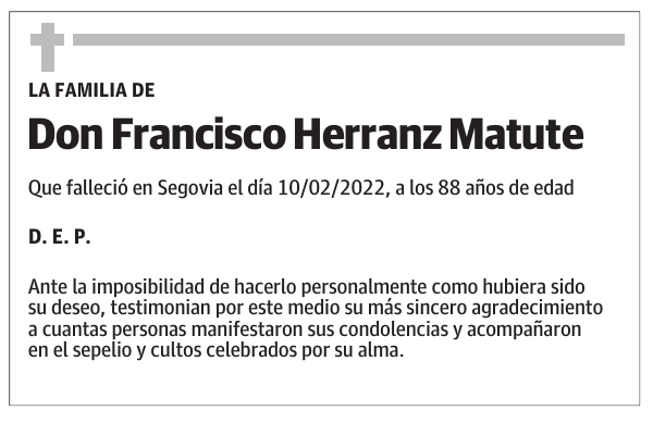 Don Francisco Herranz Matute