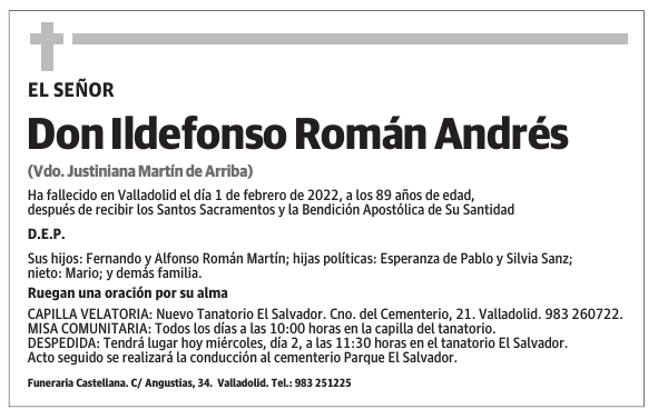 Don Ildefonso Román Andrés