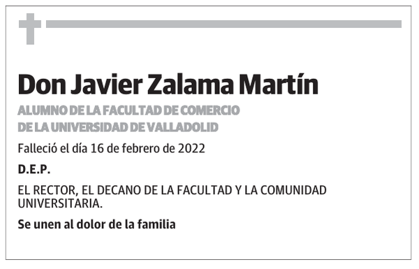 Don Javier Zalama Martín