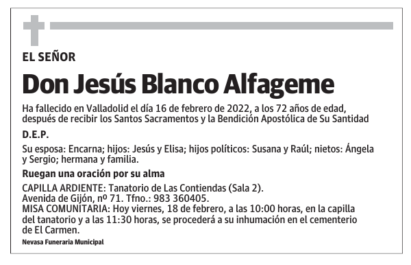 Don Jesús Blanco Alfageme
